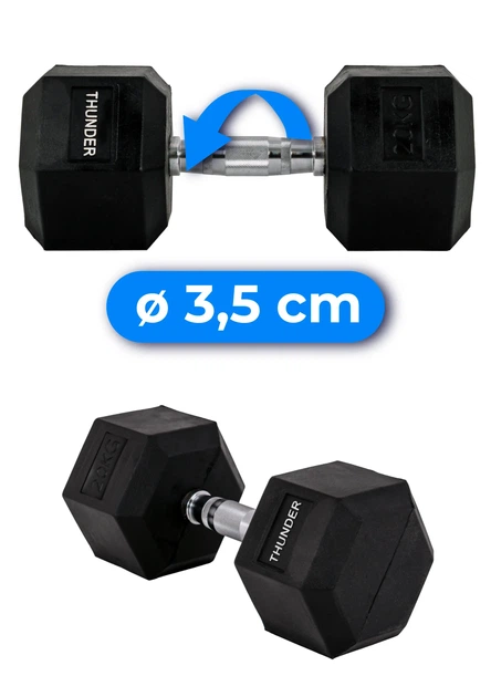 Гантель шестигранна THUNDER 20 кг - изображение 7