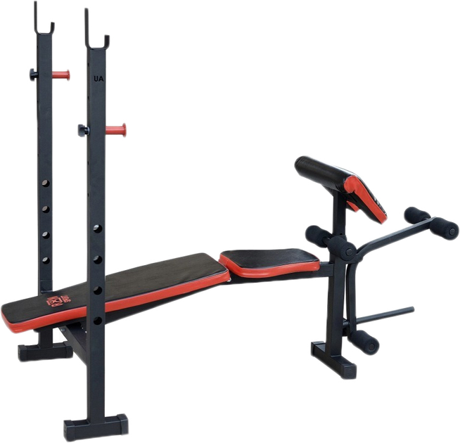 Лавка для жиму RN-Sport ReadMeBlack + 4 грифи, 100 кг дисків (RMB-100) - зображення 2