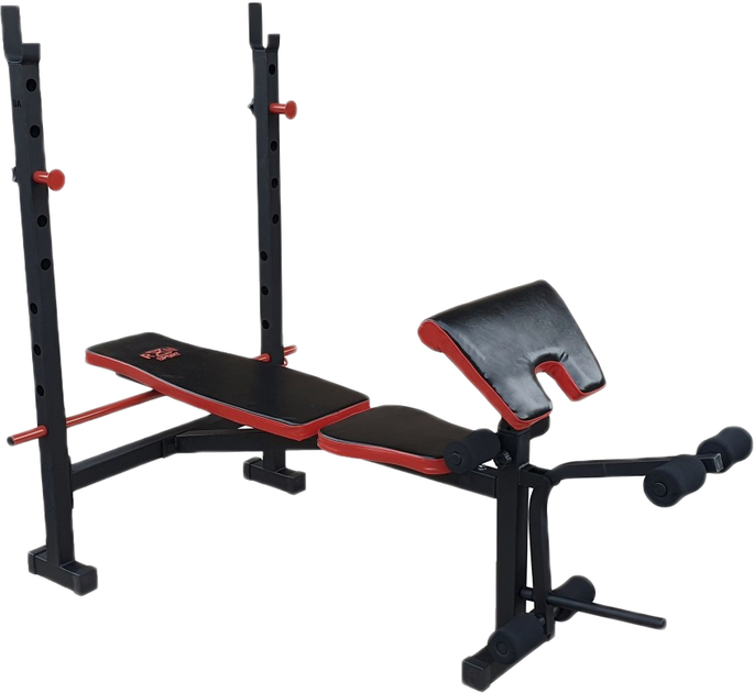Лавка для жиму RN-Sport ReadMeBlack + 4 грифи, 100 кг дисків (RMB-100) - зображення 6