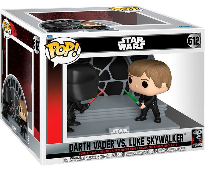 Zestaw figurek Funko Pop! Star Wars 40th Darth Vader VS Luke Skywalker 9 cm 2 szt (889698707435) - obraz 2