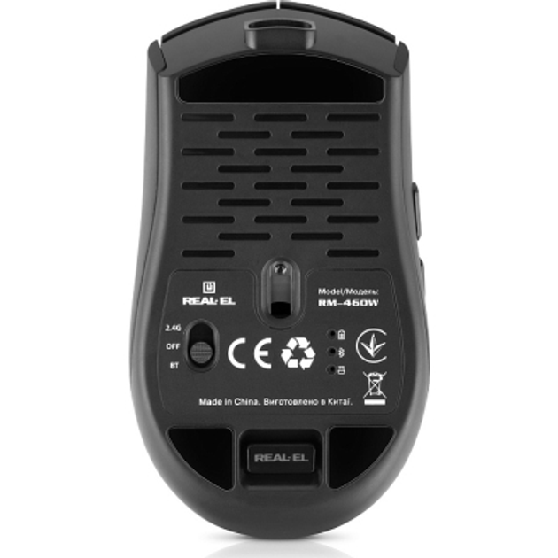 Мышка REAL-EL RM-460W Wireless/Bluetooth Black (EL123200048) - изображение 2