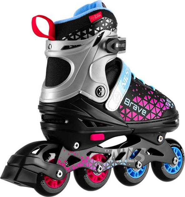 Роликові ковзани Nils Extreme Brave 4 в 1 розмір M (34-38) рожеві NH18190A (5907695556933) - зображення 4
