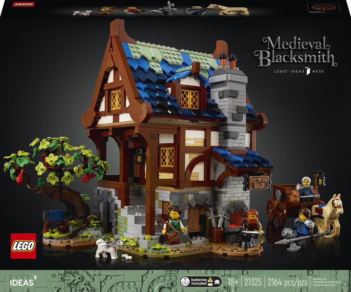 Zestaw klockow Lego Ideas Sredniowieczna kuznia 2164 czesci (21325) (955555906319460) - Outlet - obraz 1