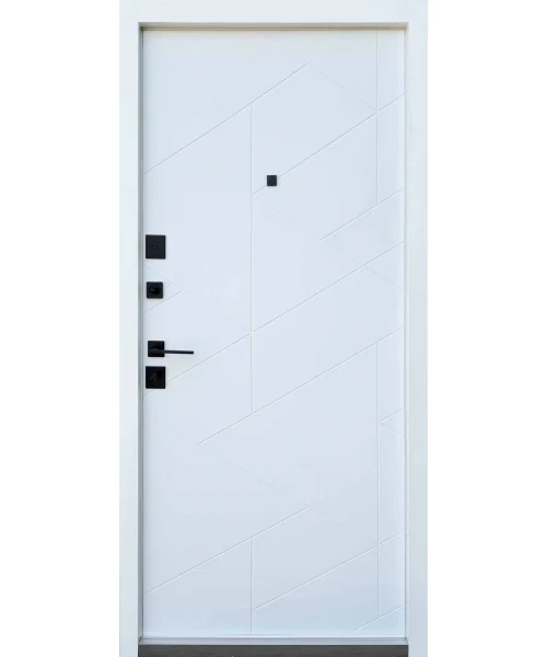 Входная дверь Qdoors Ультра Фрост 950*2050мм Грифель структура софт/Белое дерево - изображение 6