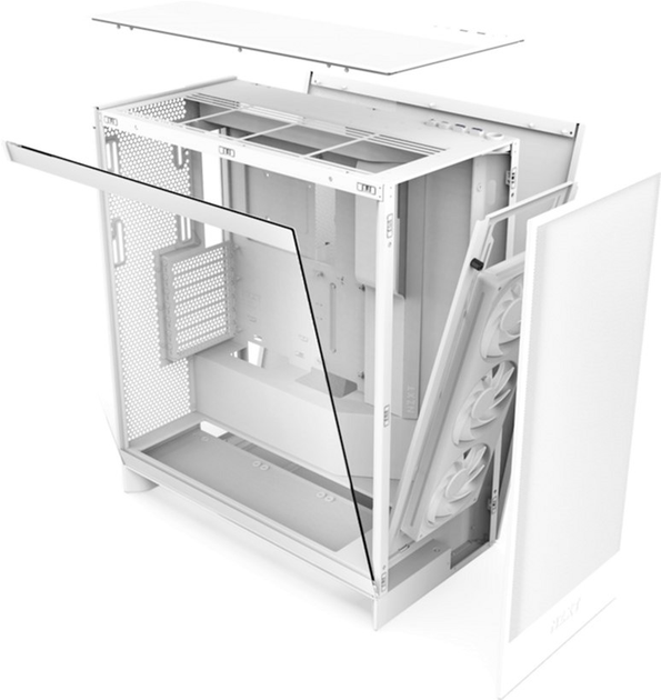 Obudowa NZXT H7 Flow RGB Matte White (CM-H72FW-R1) - obraz 8