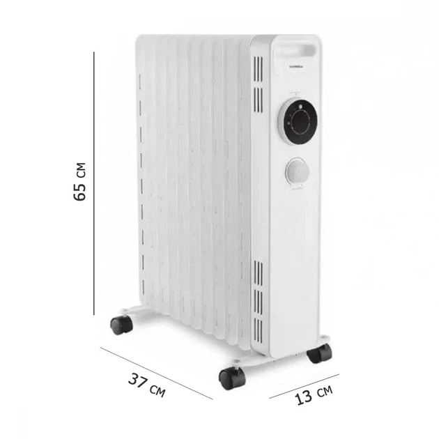 Масляный обогреватель Kumtel KUM-1230S WHITE - зображення 2