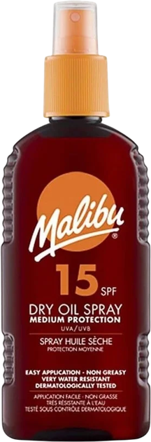 Сонцезахисна суха олія Malibu SPF 15 200 мл (5025135112157) - зображення 1