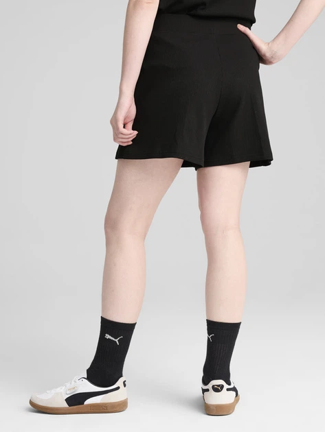 Спортивные шорты женские Puma Ess Elevated High-Rise Rib Shorts 5" 68502601 M Black (4067983495670) - изображение 2