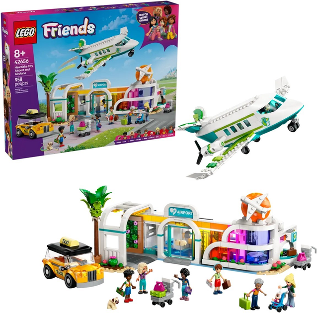 Zestaw klocków LEGO Friends Samolot i lotnisko w mieście Heartlake 958 elementów (42656) - obraz 4