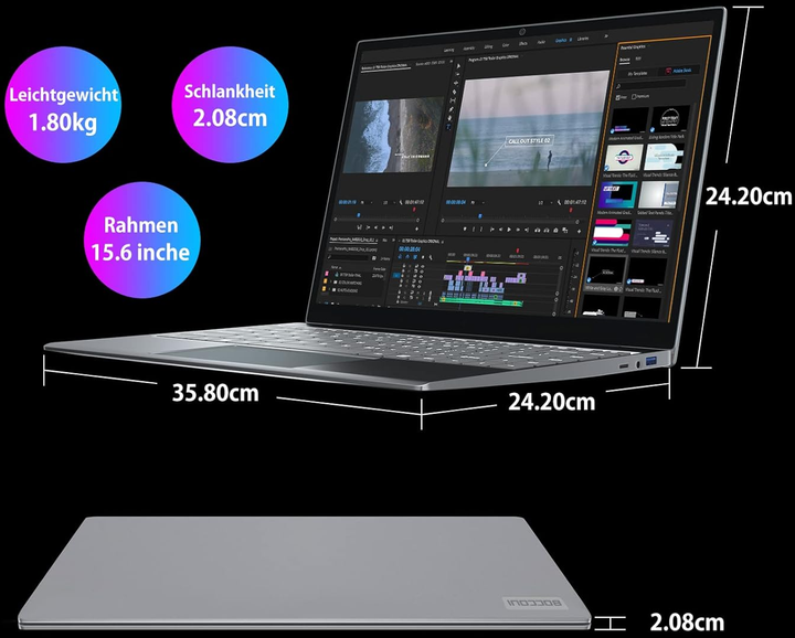 Ноутбук 15.6" Morostron LeadBook T Intel Pentium J3710 RAM 4GB eMMC 128GB Металлический корпус Win11 (UKR) - изображение 2