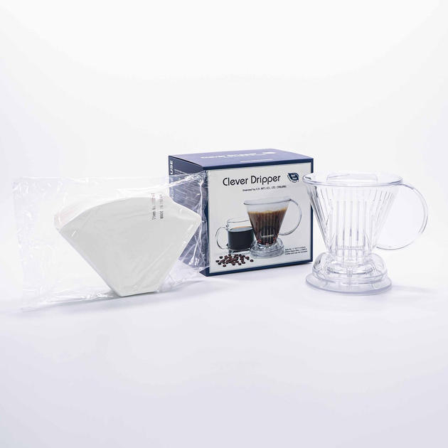 Набір Clever Dripper L Заварник для кави + Паперові фільтри 100 шт Прозорий (4715838467746) - зображення 3