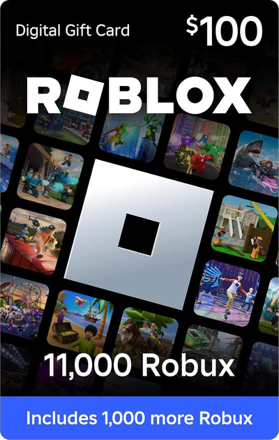 Карта пополнения Roblox Gift Card на 11000 ROBUX | 100$ (USD) - изображение 1