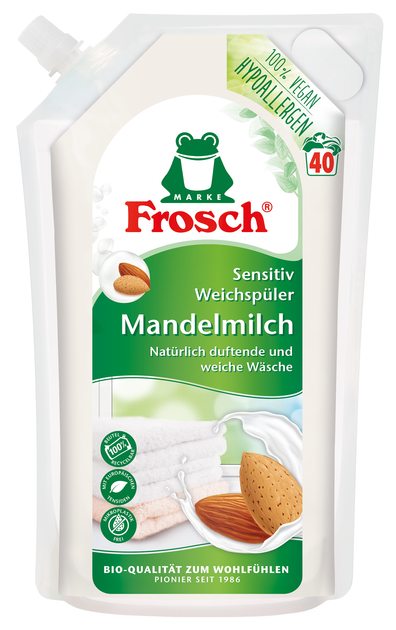 Кондиціонер - ополіскувач Frosch Мигдальне Молочко 1 л (4001499957536) - зображення 2