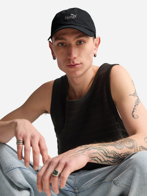 Кепка Puma Ess Elevated BB Cap 02598301 One Size Black (4067983508011) 