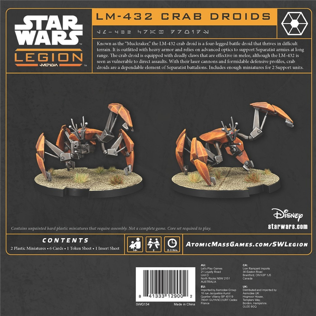 Zestaw figurek Atomic Mass Games Star Wars: Legion 2.0 LM-432 Crab Droids (841333129002) - obraz 3
