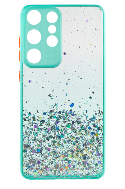 Чехол Stardust с цветными бортиками для Samsung S23 Ultra Бирюзовый - изображение 2