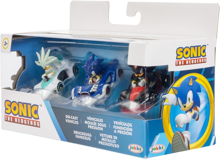 Zestaw do zabawy Jakks Pacific Sonic the Hedgehog Samochody wyścigowe 3 szt (0192995423251) - obraz 6
