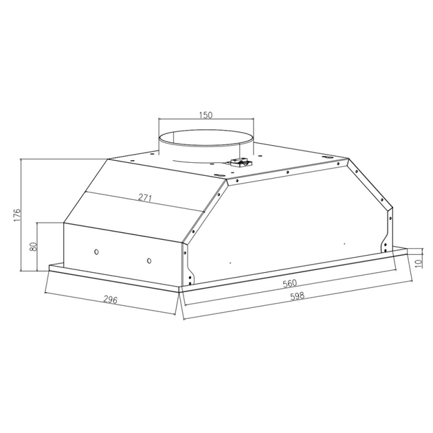 Вытяжка кухонная Interline BLOW S BL A/60/PB (m452412) - изображение 2