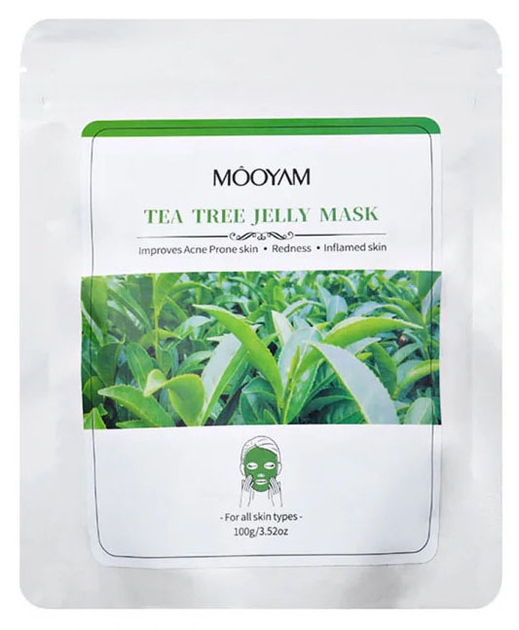 Альгинатная маска Mooyam Tea Tree Jelly Mask с Чайным деревом от жирного блеска 100 г (6940824106554) - изображение 1