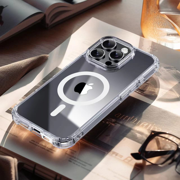 COVERARY×familiar iPhoneケース iPhone16Pro Противоударный чехол для iPhone 16 Pro Max IPAKY Crystal