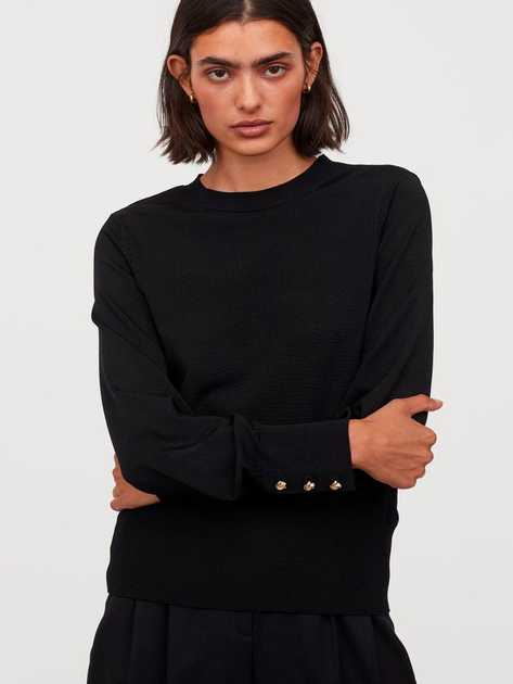Джемпер жіночий H&M 926745001c15 S Чорний від Rozetka на платформі USKIDKA Акція на Джемпер жіночий H&M 926745001c15 S Чорний від Rozetka