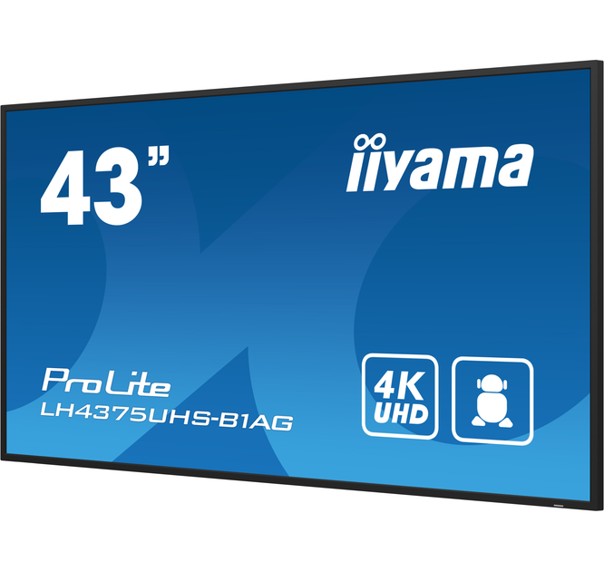 Монітор 42.5" iiyama ProLite LH4375UHS-B1AG - зображення 3