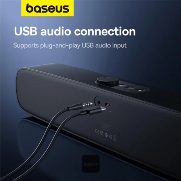 Бездротова Портативна Bluetooth Колонка Саундбар Baseus AeQur DS10 | BT5.3, 10 Вт, | з акумулятором 5000 mAh Чорний - Фото 7 Бездротова Портативна Bluetooth Колонка Саундбар Baseus AeQur DS10 | BT5.3, 10 Вт, | з акумулятором 5000 mAh Чорний - изображение 7