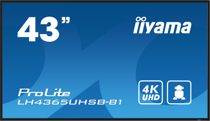 Монітор 42.5" iiyama ProLite LH4365UHSB-B1 - зображення 1