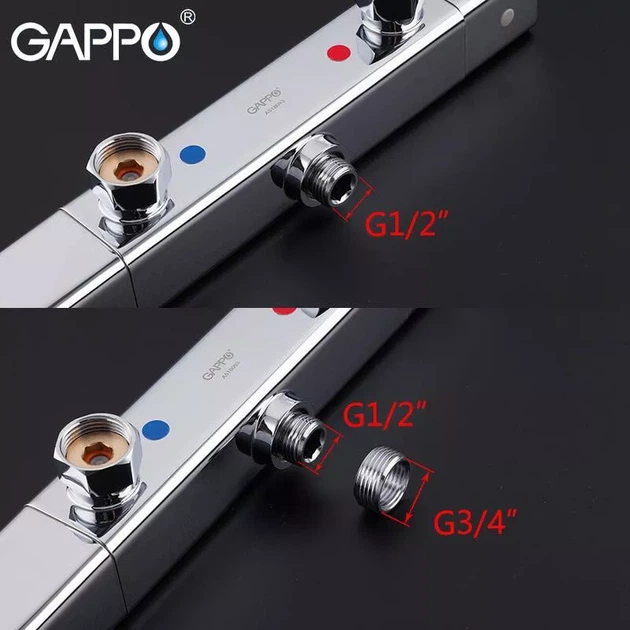 Змішувач Gappo g2091 хром термостат - зображення 4