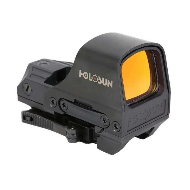 Коліматорний приціл Holosun Open Reflex HS510C 2MOA+65MOA із сонячною батареєю швидкознімний на Weaver - зображення 1