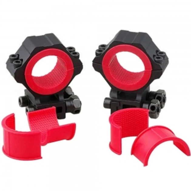Кільця Discovery Scope Mount Rings High 1inch(25,4)/30/34MM на Ластівчин хвіст - зображення 2