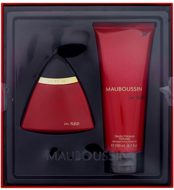 Zestaw damski Mauboussin In Red Woda perfumowana 100 ml + Żel pod prysznic 200 ml (3760048798495) - obraz 1