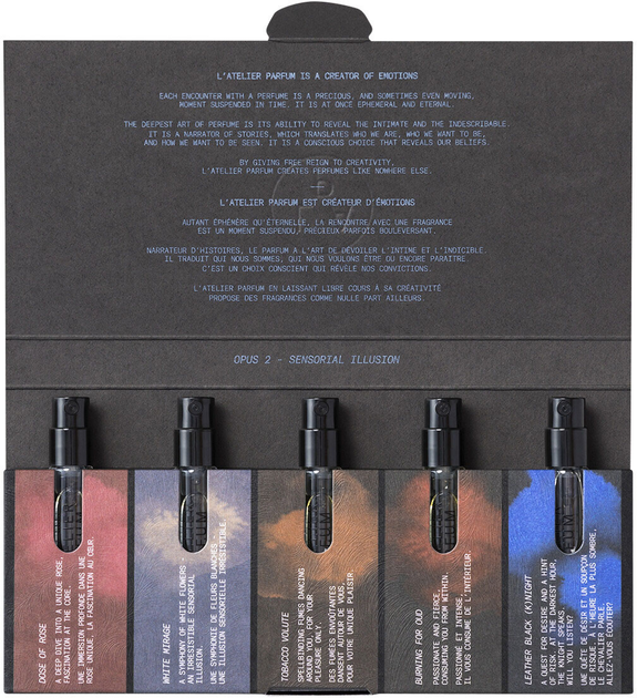 Zestaw próbek damskich L'Atelier Parfum Opus 2 Sensorial Illusion Discovery Set 5 x 2 ml (3770017929546) - obraz 1