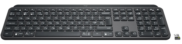 Клавіатура бездротова Logitech MX Keys Advanced for Business Wireless Illuminated UA Graphite (920-010251) - зображення 3