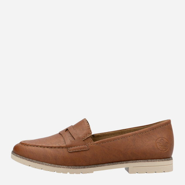 Loafersy damskie RIEKER 45300-24 37 (4UK) 24.5 cm Brązowe (4061811645763) - obraz 4