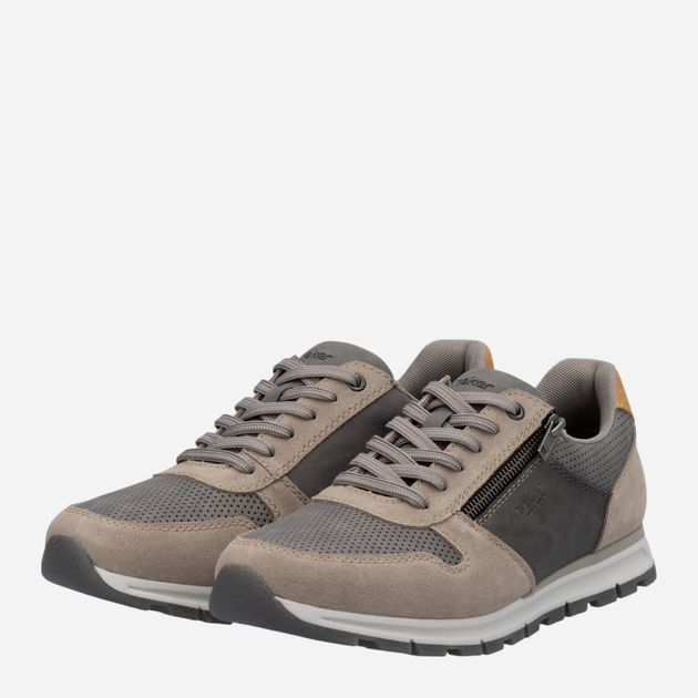 Sneakersy męskie do kostki RIEKER B0505-42 42 (8UK) 28 cm Szare (4061811610198) - obraz 3