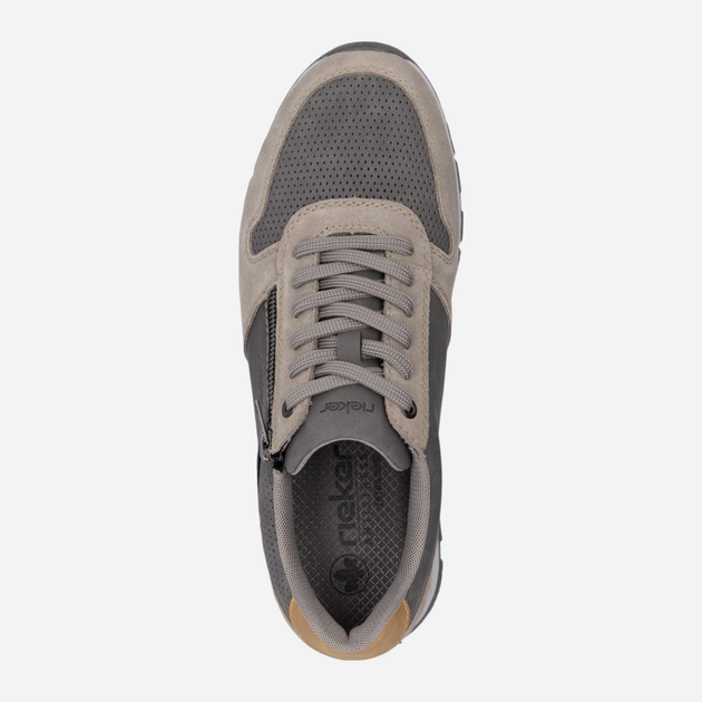 Sneakersy męskie do kostki RIEKER B0505-42 42 (8UK) 28 cm Szare (4061811610198) - obraz 9