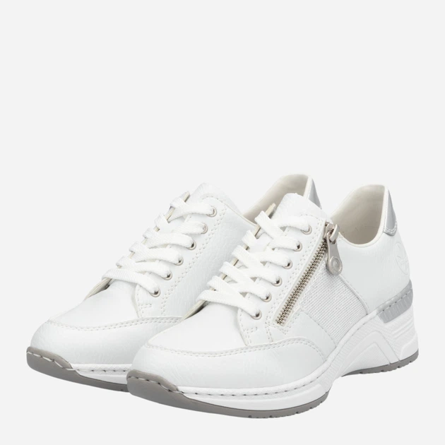 Жіночі снікери RIEKER N4322-80 37 (4UK) 24.5 см Біле (4059954285441) - зображення 3