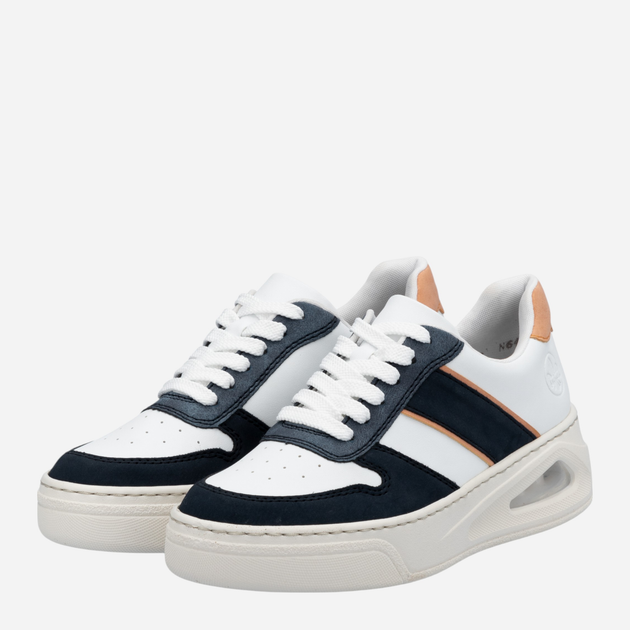 Sneakersy damskie do kostki RIEKER N6410-80 37 (4UK) 24.5 cm Białe (4061811724239) - obraz 3