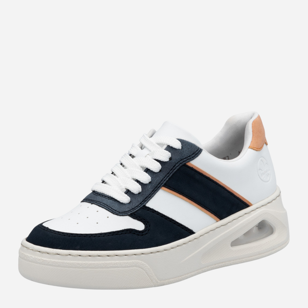 Sneakersy damskie do kostki RIEKER N6410-80 39 (6UK) 25.7 cm Białe (4061811724253) - obraz 5