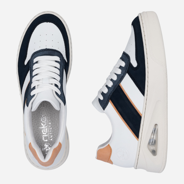 Sneakersy damskie do kostki RIEKER N6410-80 39 (6UK) 25.7 cm Białe (4061811724253) - obraz 8