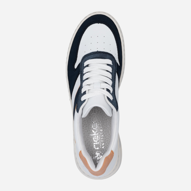 Sneakersy damskie do kostki RIEKER N6410-80 39 (6UK) 25.7 cm Białe (4061811724253) - obraz 9