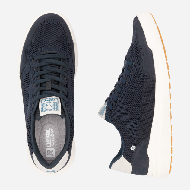 Sneakersy męskie z siatki RIEKER U1104-14 42 (8UK) 28 cm Ciemnogranatowe (4061811650422) - obraz 8