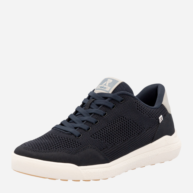 Sneakersy męskie z siatki RIEKER U1104-14 43 (9UK) 28.5 cm Ciemnogranatowe (4061811650439) - obraz 5
