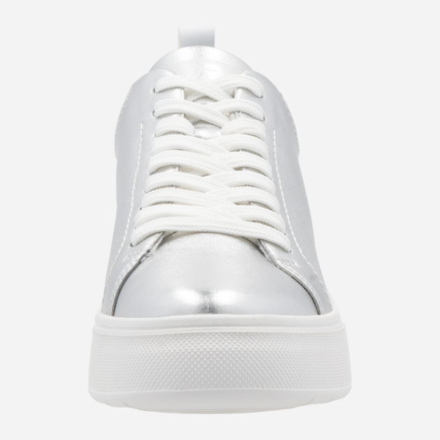 Sneakersy damskie skórzane RIEKER W2301-90 39 (6UK) 25.7 cm Srebrne (4061811714698) - obraz 6