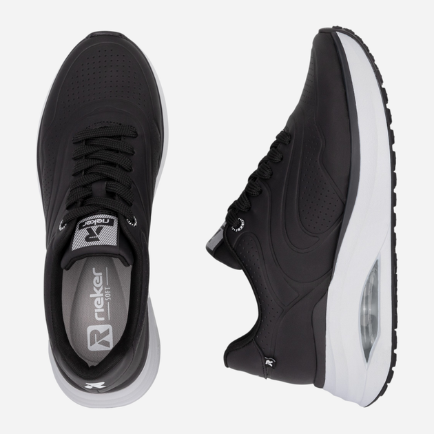 Sneakersy damskie na platformie RIEKER W2700-00 36 (3.5UK) 24 cm Czarne (4061811651481) - obraz 8