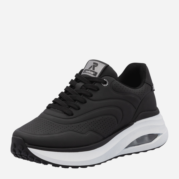 Sneakersy damskie na platformie RIEKER W2700-00 40 (6.5UK) 26.4 cm Czarne (4061811651528) - obraz 5