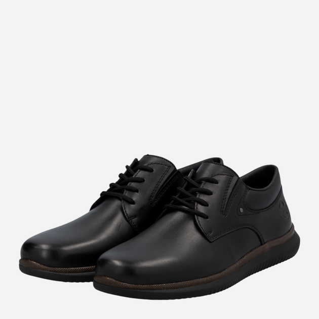 Buty derby męskie skórzane RIEKER 10419-00 41 (7.5UK) 27 cm Czarne (4061811220731) - obraz 3