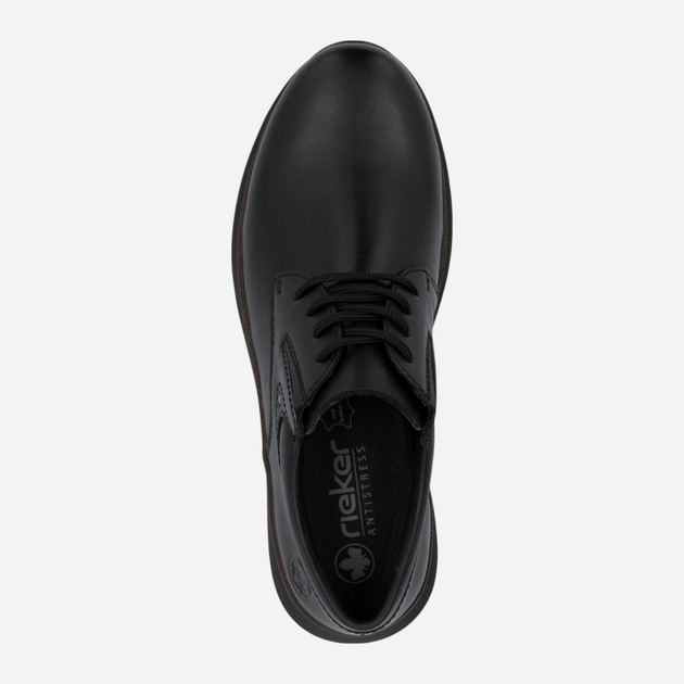 Buty derby męskie skórzane RIEKER 10419-00 41 (7.5UK) 27 cm Czarne (4061811220731) - obraz 9