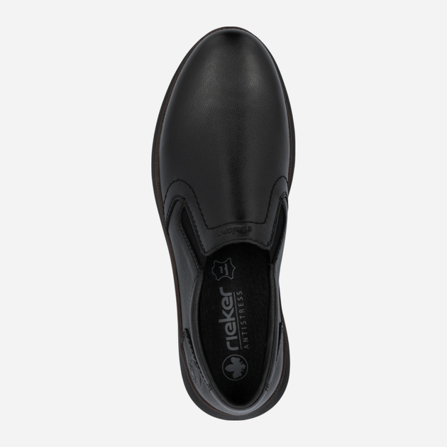 Buty wsuwane męskie skórzane RIEKER 10450-00 42 (8UK) 28 cm Czarne (4061811220830) - obraz 9